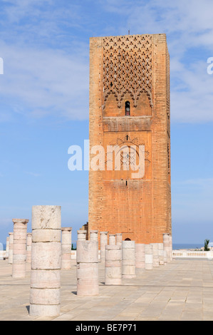 Le Tour Hassan, Hassan Tower, Rabat Morocco Stock Photo