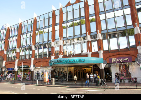 Entrance to Ealing Broadway shopping centre, London W5, England, UK ...