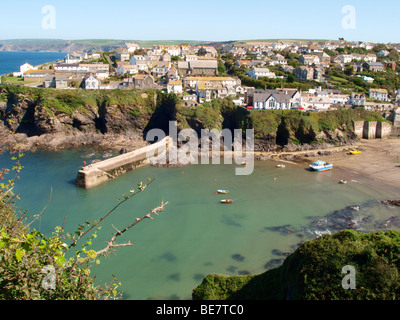 Port Isaac harbour where the tv series doc martin was filmed and called Port Wenn Stock Photo
