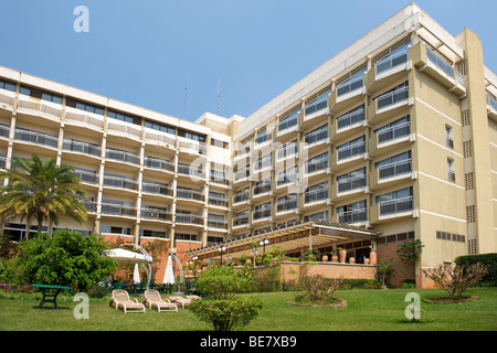 The exterior of the Hotel des Mille Collines in Kigali, Rwanda. It is the setting of the movie Hotel Rwanda. Stock Photo