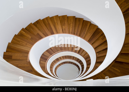 View at a staircase at the lobby of Hotel Riva, Constance, Lake Constance, Baden-Wurttemberg, Germany Stock Photo