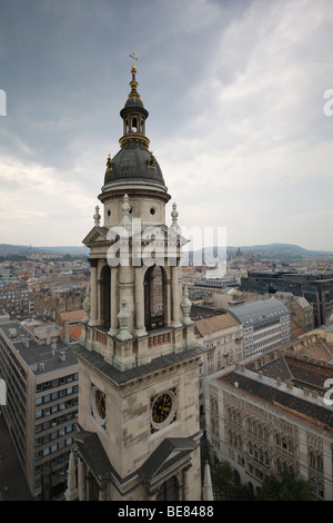 A view of Budapest from the top of St Stephens Basilica Stock Photo