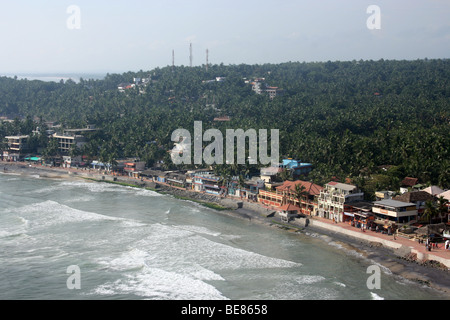 Aerial view of Kovalam Beach Trivandrum India Stock Photo