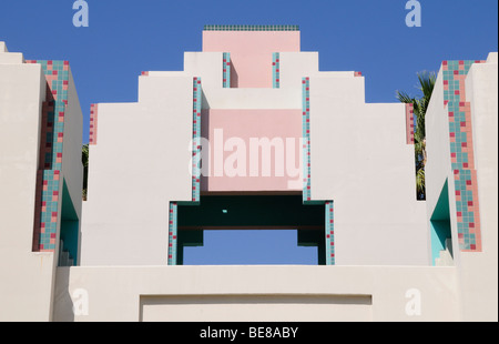 USA, California, Los Angeles, Retro style architecture design detail  Beverly Hills Civic Center. Stock Photo