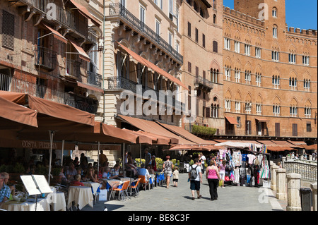 Restaurants in Il Campo, Siena, Tuscany, Italy Stock Photo