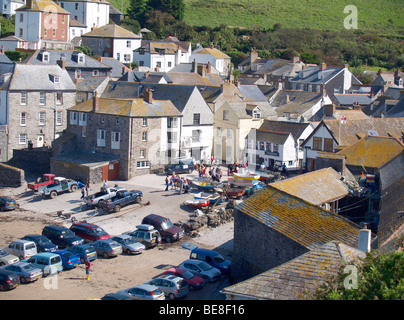 Port Isaac where the TV show Doc Martin was filmed and called Port Wenn. Stock Photo