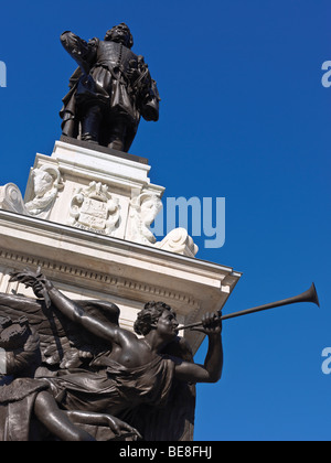 Canada Quebec Quebec City Statue of Samuel de Champlain Stock Photo