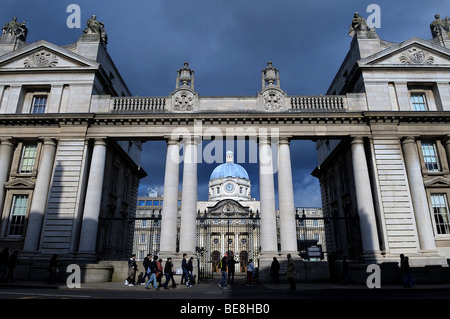 Government Buildings on Merrion Square in Dublin Ireland Stock Photo