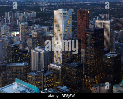 Downtown towers the city of Toronto at dusk Stock Photo