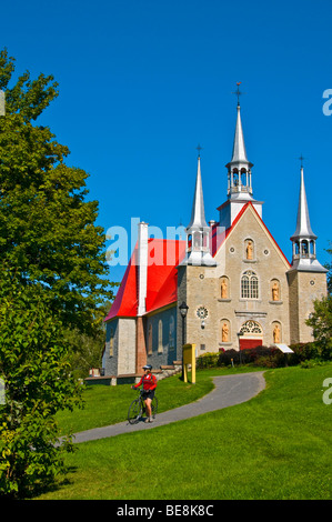 Church of Sainte Famille in Ile d'orleans Province of Quebec canada Stock Photo