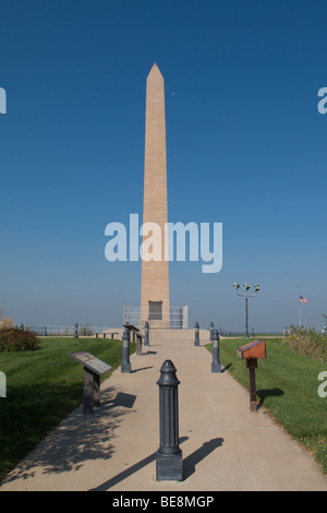 Sergeant Floyd Memorial and grave site near Sioux City, Iowa. Stock Photo