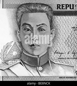 Philippine 5 Peso Banknote, Emilio Aguinaldo Portrait. Stock Photo