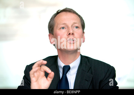 Peter Knopp, Chairman of the Westdeutsche Immobilienbank AG, West German Real Estate Bank AG, WestImmo, during the annual press Stock Photo