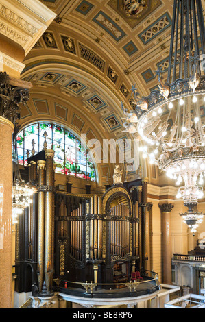 Willis Organ in the Great Hall, St George's Hall, Liverpool, Merseyside, England Stock Photo