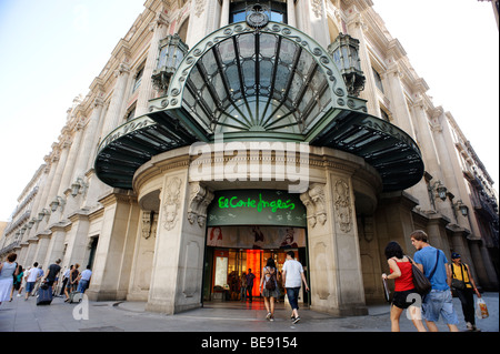 El Corte Ingles department store on Avinguda Portal de l'Angel. Barcelona. Spain Stock Photo