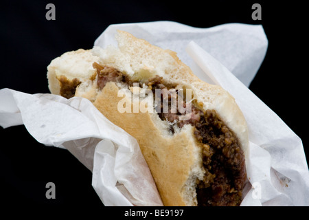 Close up shot of a hamburger. Stock Photo