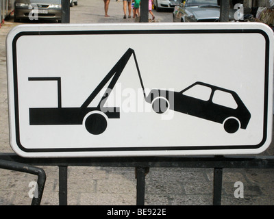 Croatia; Hrvartska; Kroatien; Dubrovnik, 'No Parking' sign Stock Photo