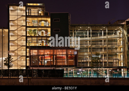 Office building on the Spree River in Berlin's government quarter, Berlin, Germany, Europe Stock Photo