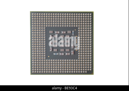 PC CPU Chip Isolated on White Stock Photo