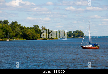 Baie d'Urfée lake Saint Louis Located on the west of the Montreal Island Province of Quebec Canada Stock Photo