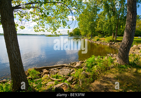 Baie d'Urfée lake Saint Louis Located on the west of the Montreal Island Province of Quebec Canada Stock Photo