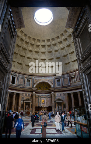 The Pantheon, Rome, interior showing dome and oculus, daytime Stock ...
