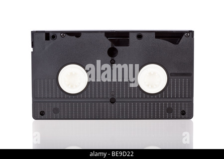 Old Video Cassette tape isolated on white background Stock Photo