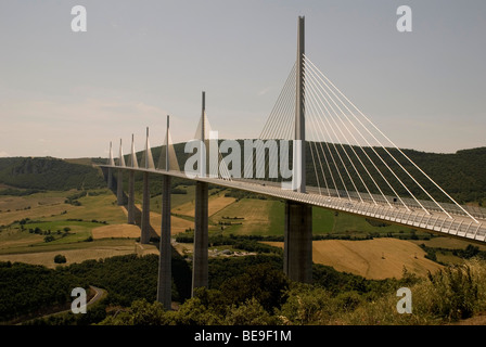 The Millau Viaduct (Le Viaduc de Millau) in south west France Stock Photo