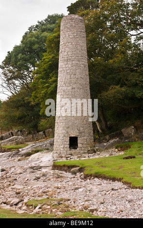 Old copper smelting chimney, Jenny Browns Point, Silverdale, Morecambe Bay, Lancashire Stock Photo