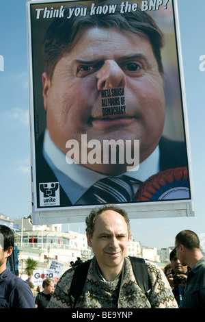 Protests outside the Labour party conference in Brighton 2009. Stock Photo