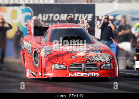 A car in 2008 NHRA Time Trials action at Firebird International Raceway ...