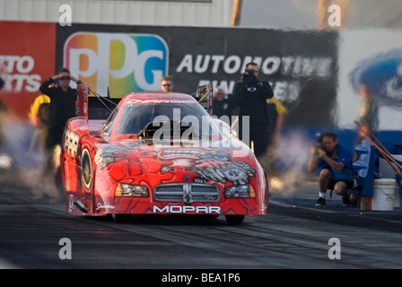 A car in 2008 NHRA Time Trials action at Firebird International Raceway ...