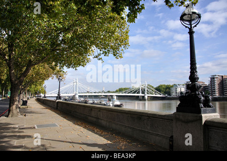 Chelsea Embankment, Chelsea, Royal Borough of Kensington and Chelsea, Greater London, England, United Kingdom Stock Photo