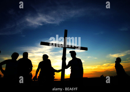 Arcachon Bay (33): 'Croisière de la Foi' pilgrimage at the Arguin Sandbank Stock Photo