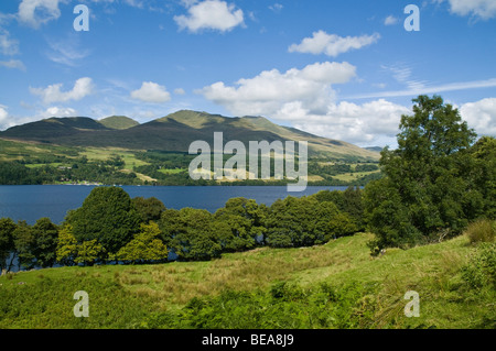 dh Ben Lawers mountain range LOCH TAY PERTHSHIRE Munros scottish scenic blue sky mountains landscape countryside scotland hills highlands Stock Photo