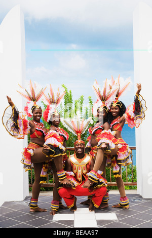 African group wearing traditional clothing Stock Photo