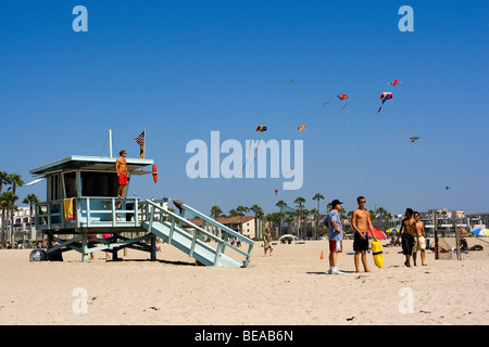 Lifeguard in Venice beach - Los Angeles - USA Stock Photo