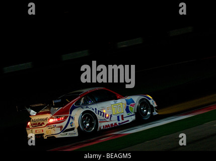 The Le Mans Series 1000km of the Algarve taking place during the night at the Autódromo Interncaional do Algarve, near Portimão Stock Photo