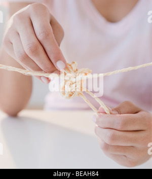 Human Knot Using Rope knot in rope Stock Photo - Alamy