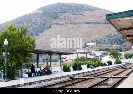 train station pinhao douro portugal Stock Photo