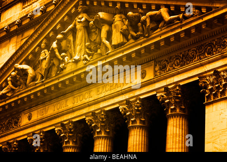 New York Stock Exchange NYSE on Wall Street in New York City Stock Photo