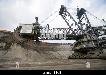 Brown coal strip mining Garzweiler, Grevenbroich, Germany Stock Photo