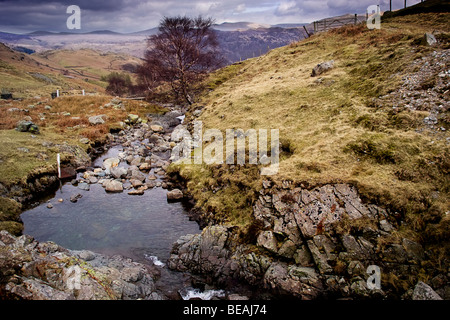 Gatesgarthdale Beck, Honister Pass, near Buttermere, The Lake District National Park, Cumbria, England, UK. Stock Photo