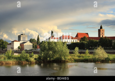 Frankfurt on the Oder. View from Poland. Stock Photo