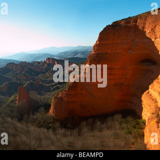 Las Medulas Roman gold mine spain castile and leon Stock Photo