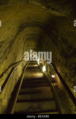 The tunnel that leads visitors from 'The Cave Store' to 'Sunny Jim Cave' at La Jolla, California, USA Stock Photo