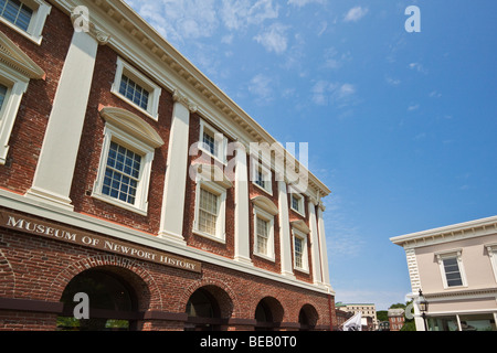 Museum of Newport History in the Old Brick Market (1762) in the Historic District of Newport, Rhode Island, New England, U.S.A. Stock Photo