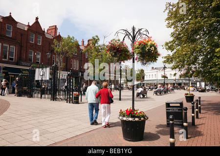 Clifton Square, Lytham St Annes, Lancashire, England, UK, Europe. Paved square in the town centre Stock Photo