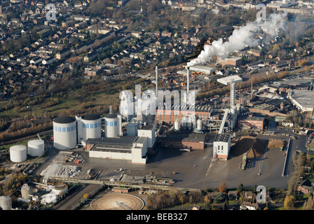 aerial photo of sugar factory Juelich, sugar beets, Germany Stock Photo ...