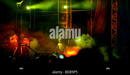 The Prodigy performing live at the Global Gathering Festival 2009. Stock Photo